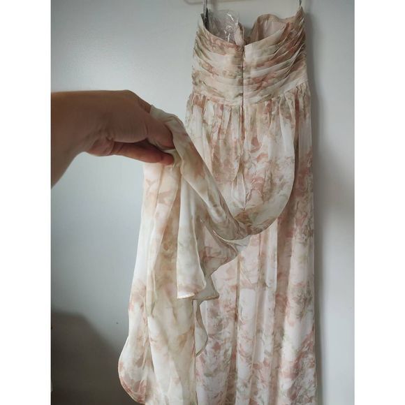 Jenny Yoo Nyla blush convertible A-line floor length dress size 14 NWT - Picture 6 of 15